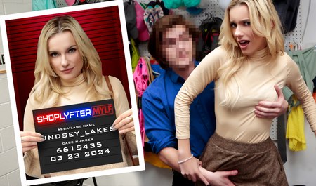 Die Frau des Priesters büßt ihre Sünde, indem sie den Wachmann fickt, nachdem er an der Kasse festgehalten wurde