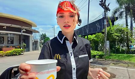 Симпотная девушка из Макдональдса попутала заказ, но успела разрулить в моменте...